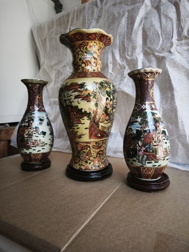 Royal satsuma set vasi in - satsuma,