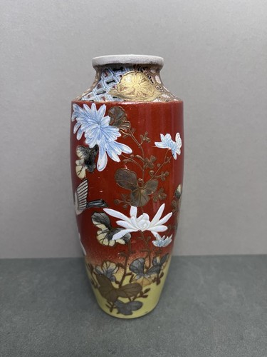 Vaso uccellini fiori stile - e,