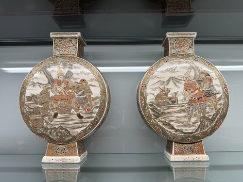 Satsuma vase samurai meiji - vase,