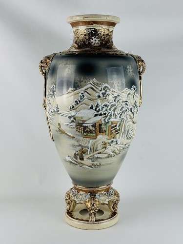 Satsuma antico grande vaso - satsuma,