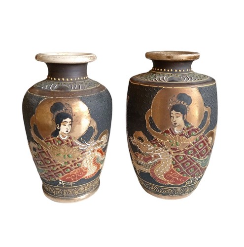 Coppia vasi satsuma vase - satsuma,