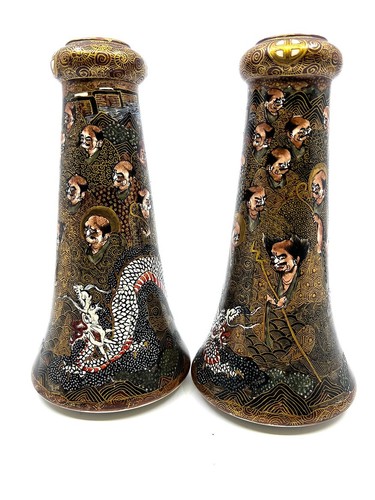Antique japanese satsuma vase - antique,