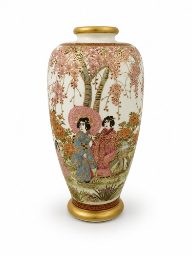 Vaso giapponese satsuma della - vaso,